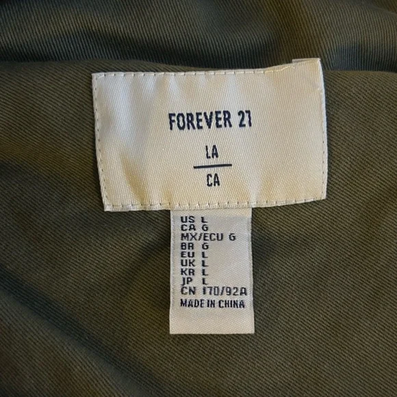 Forever 21 Khaki Green Raincoat - Picture 2 of 2